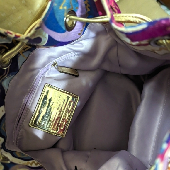 Coach multicolor medium drawstring bag - Picture 4 of 4